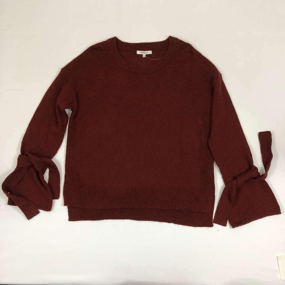 Madewell Womens Tie-cuff Pullover Sweater NWOT